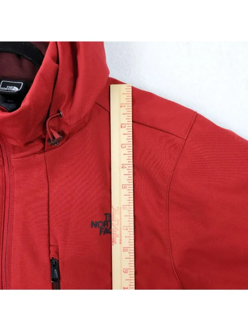 The North Face Jacket Mens Medium Red Windwall Hooded Softshell Primaloft